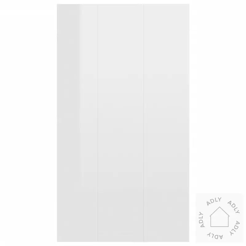 Bokhylle/Skjenk Høyglans Hvit 66X30X98 Cm Sponplate