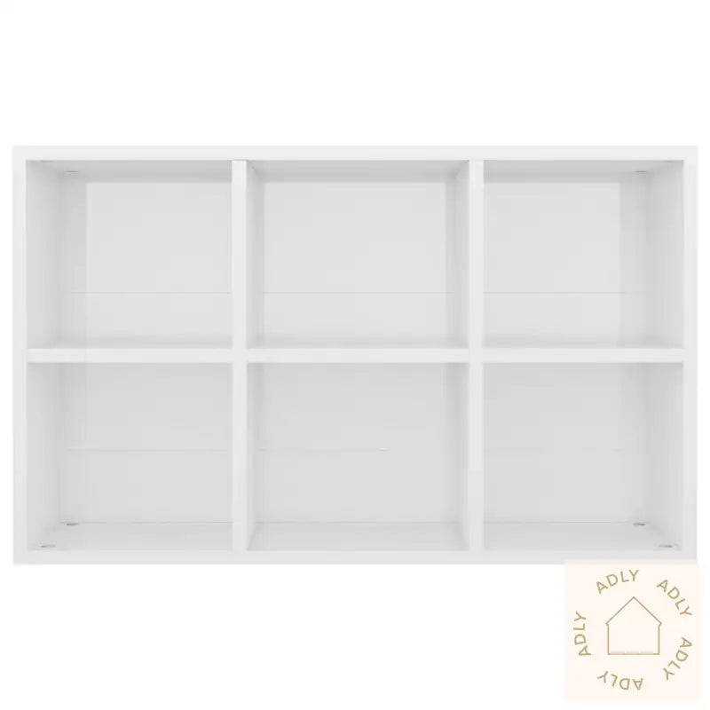 Bokhylle/Skjenk Høyglans Hvit 66X30X98 Cm Sponplate