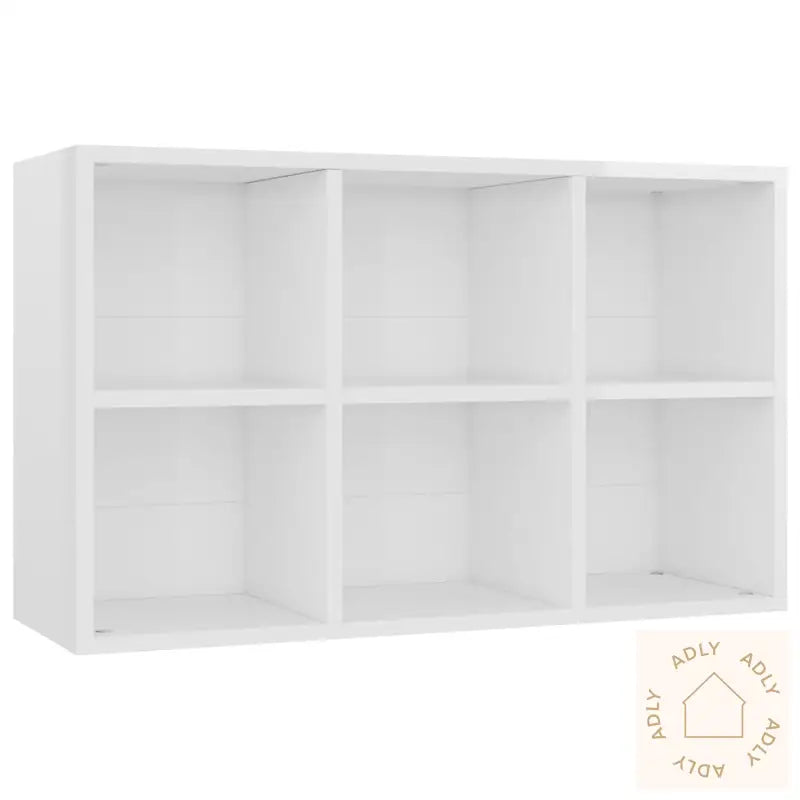 Bokhylle/Skjenk Høyglans Hvit 66X30X98 Cm Sponplate