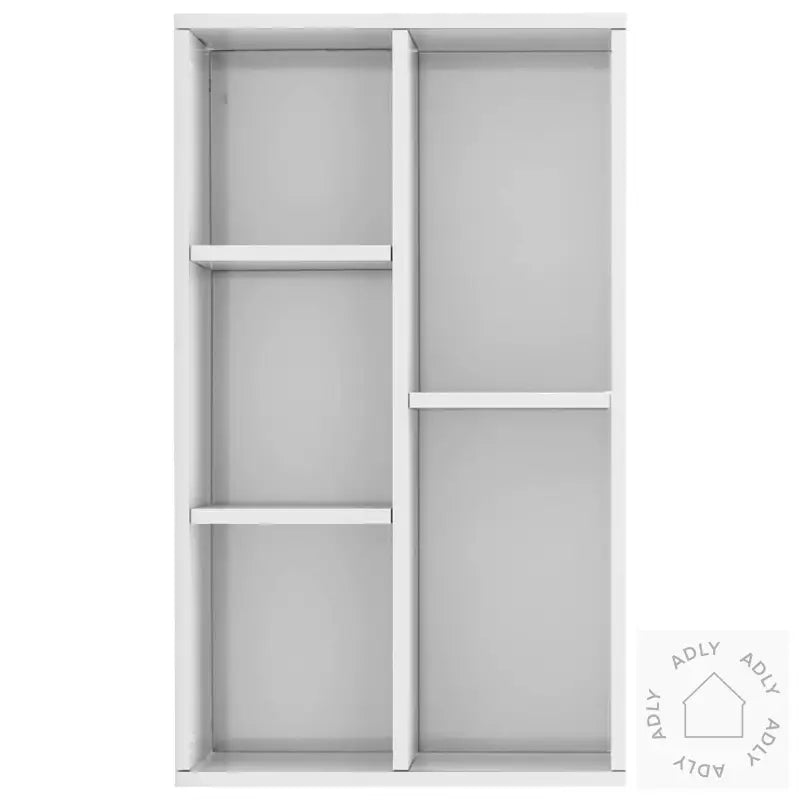 Bokhylle/Skjenk Høyglans Hvit 50X25X80 Cm Konstruert Tre