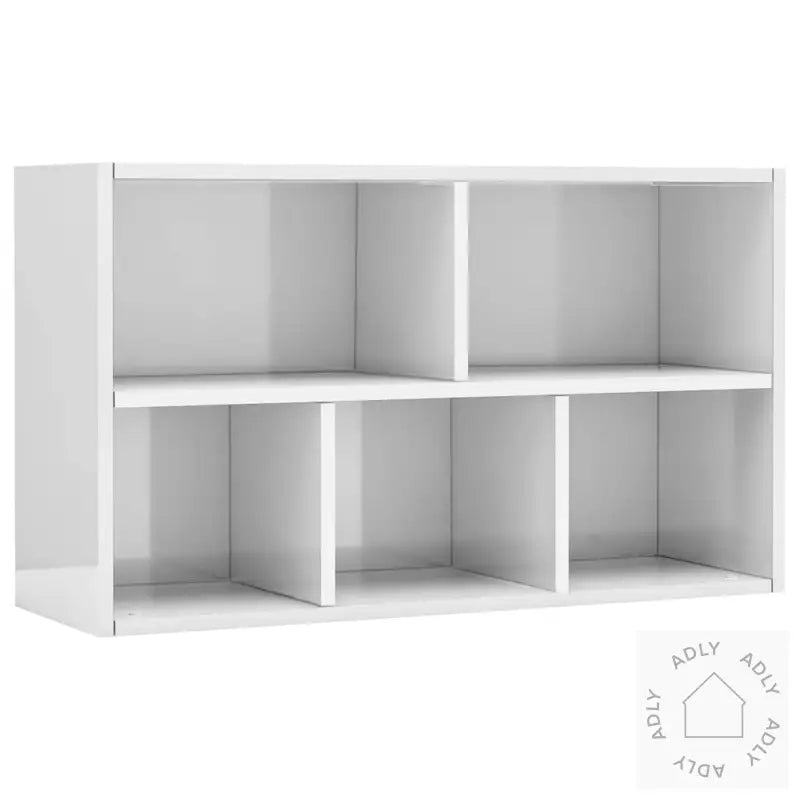Bokhylle/Skjenk Høyglans Hvit 50X25X80 Cm Konstruert Tre