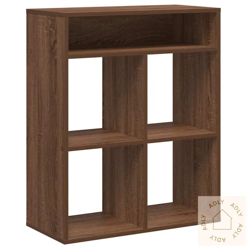 Bokhylle Brun Eik 66X31X80 Cm Konstruert Tre