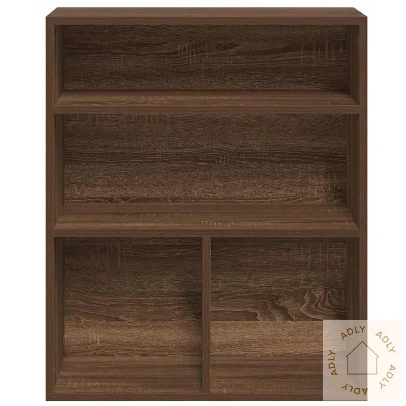 Bokhylle Brun Eik 60X30X71,5 Cm Konstruert Tre