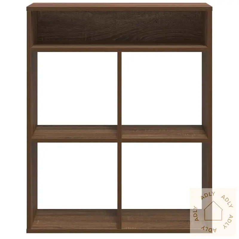 Bokhylle Brun Eik 66X31X80 Cm Konstruert Tre