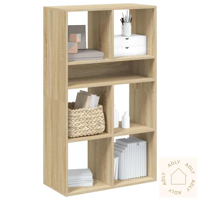 Bokhylle Sonoma Eik 66X31X112 Cm Konstruert Tre