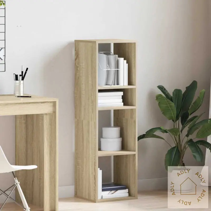 Bokhylle Sonoma Eik 34X31X112 Cm Konstruert Tre