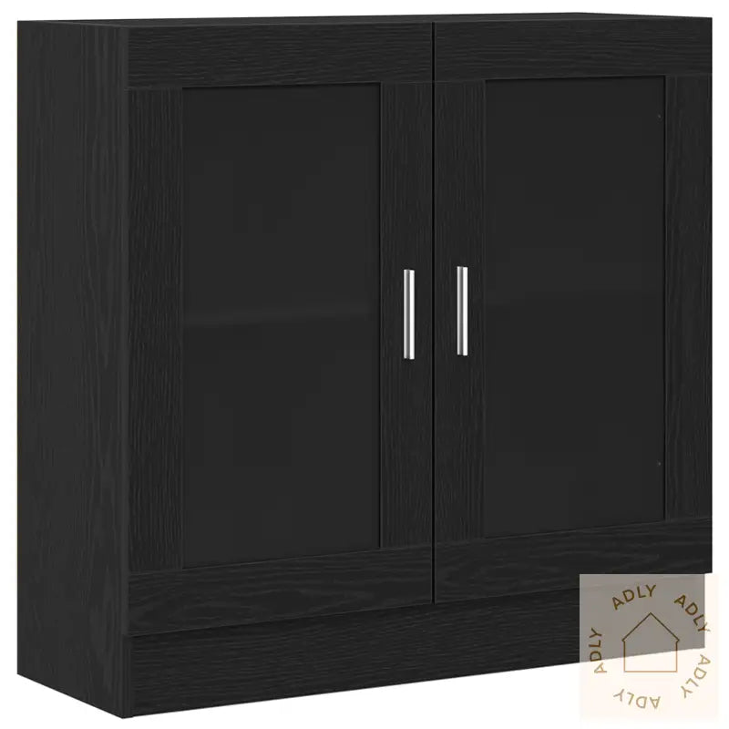 Bokskap I Svart Eik 82,5X30,5X80 Cm Laget Av Konstruert Tre