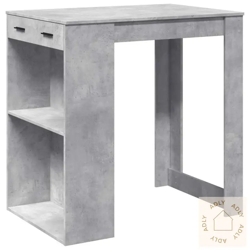 Barbord Betonggrå 102X70X103,5 Cm Konstruert Tre