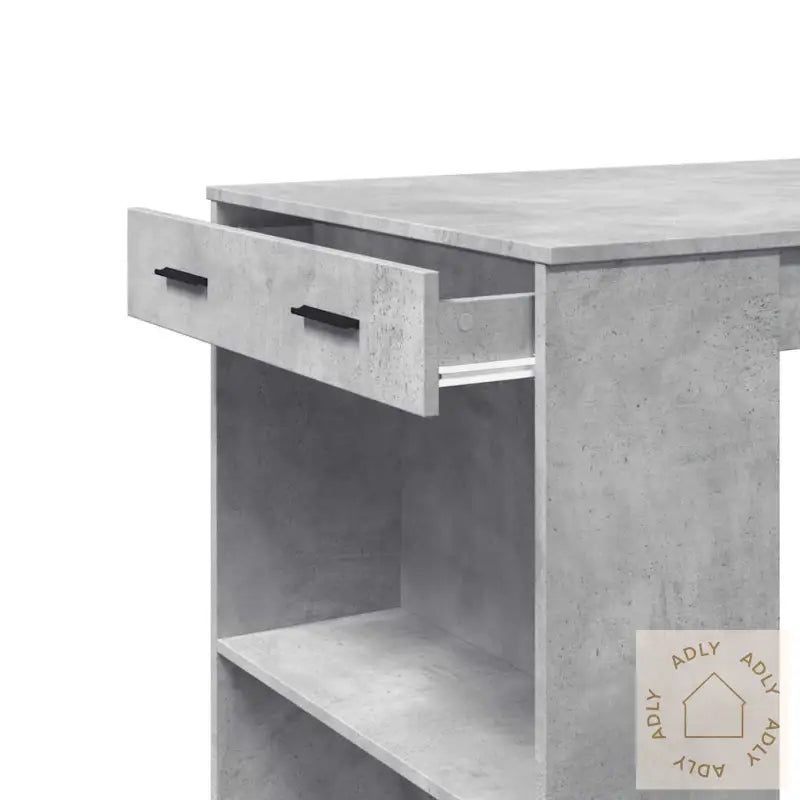 Barbord Betonggrå 102X70X103,5 Cm Konstruert Tre