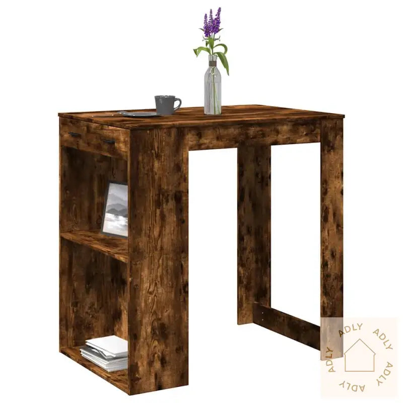 Barbord Røkt Eik 102X70X103,5 Cm Konstruert Tre