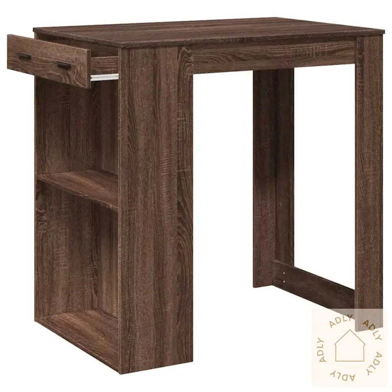 Barbord Brun Eik 102X70X103,5 Cm Konstruert Tre