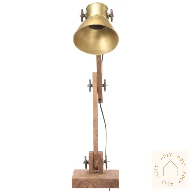 Industriell Bordlampe Messing Rund 58X18X90 Cm E27