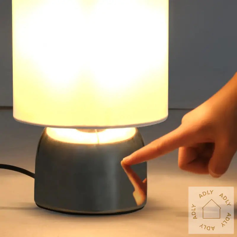 Bordlamper 2 Stk Berøringsknapp Hvit E14