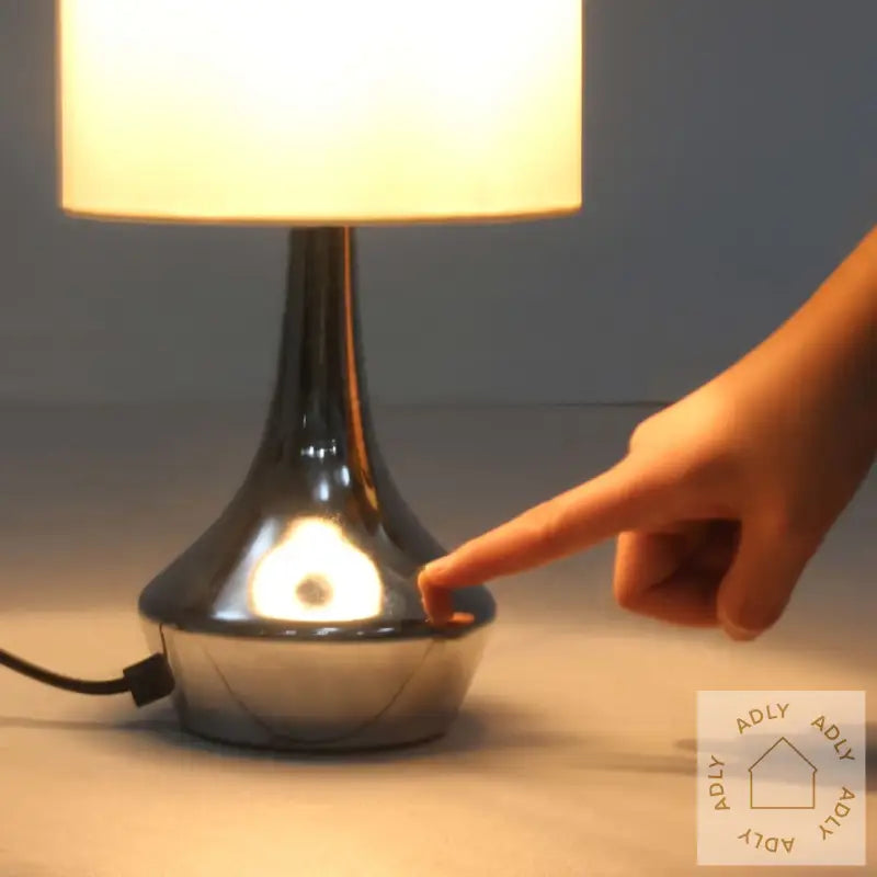Bordlamper 2 Stk Berøringsknapp Hvit E14
