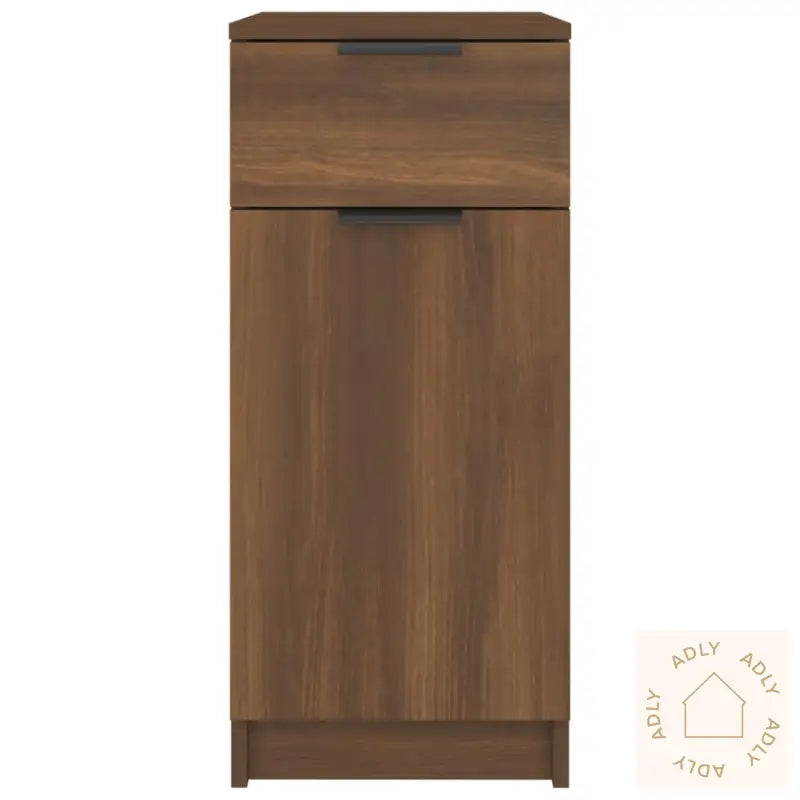 Skrivebordskap Brun Eik 33,5X50X75 Cm Konstruert Tre