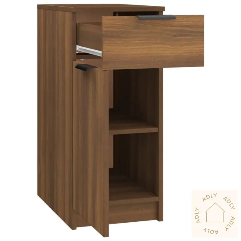 Skrivebordskap Brun Eik 33,5X50X75 Cm Konstruert Tre