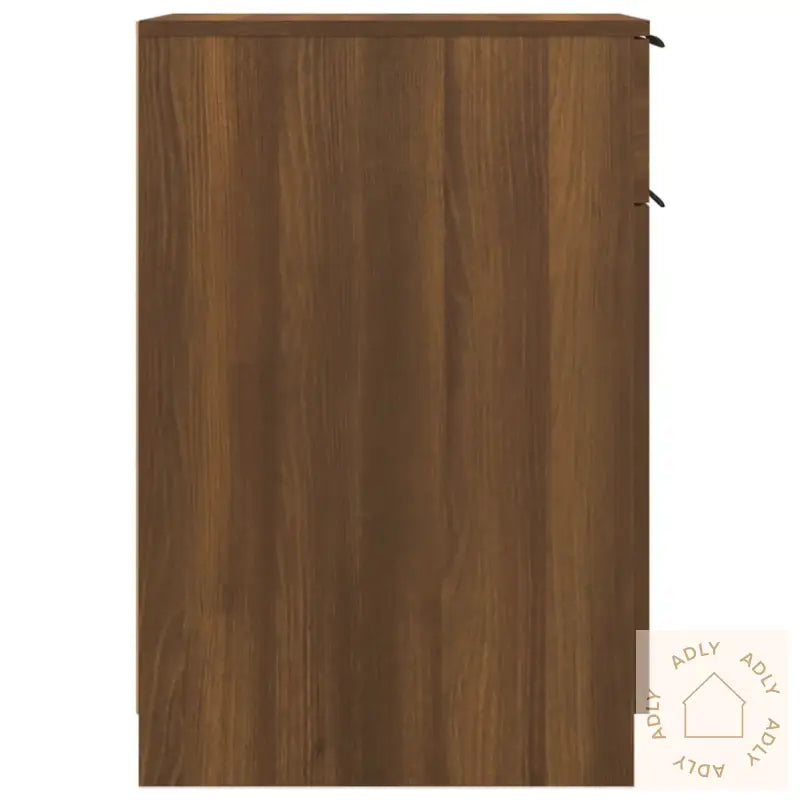 Skrivebordskap Brun Eik 33,5X50X75 Cm Konstruert Tre