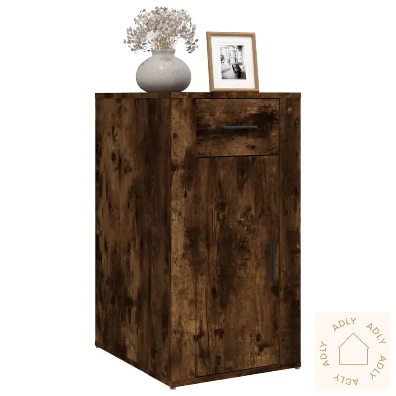 Skrivebord Røkt Eik 40X49X75 Cm Konstruert Tre