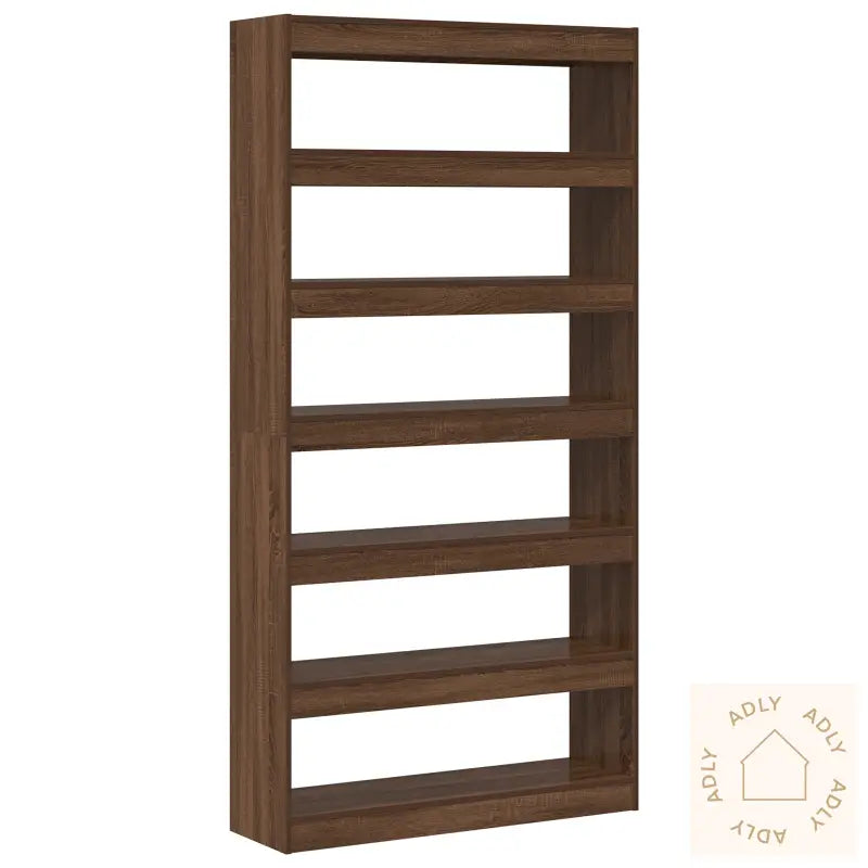 Bokhylle Brun Eik Konstruert Tre 100 X 30 X 198 Cm Brun Eik Hylle