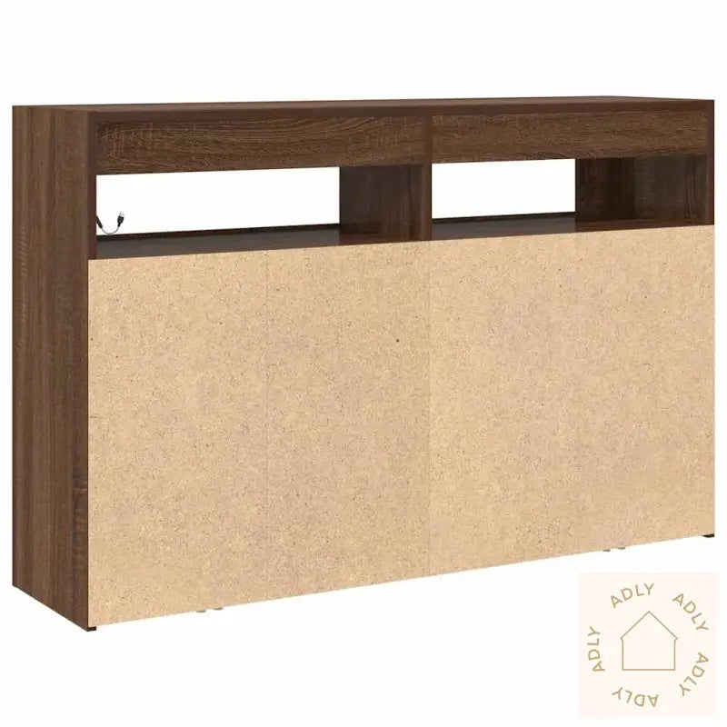 Sideboard Brun Eik Konstruert Tre 116 X 30 X 75 Cm Rektangulært