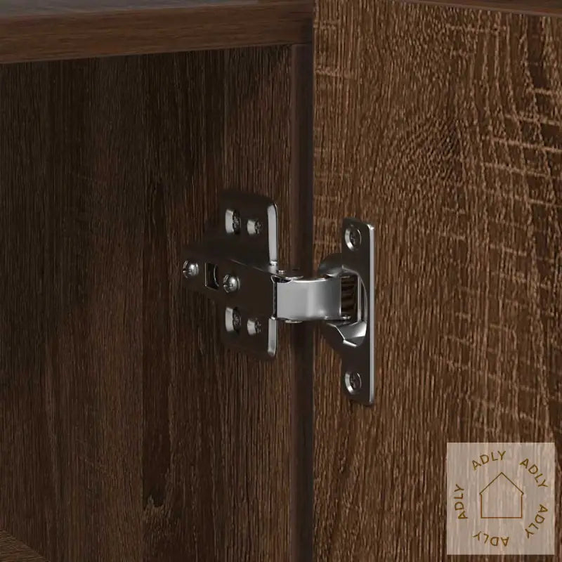 Sideboard Brun Eik Konstruert Tre 116 X 30 X 75 Cm Rektangulært
