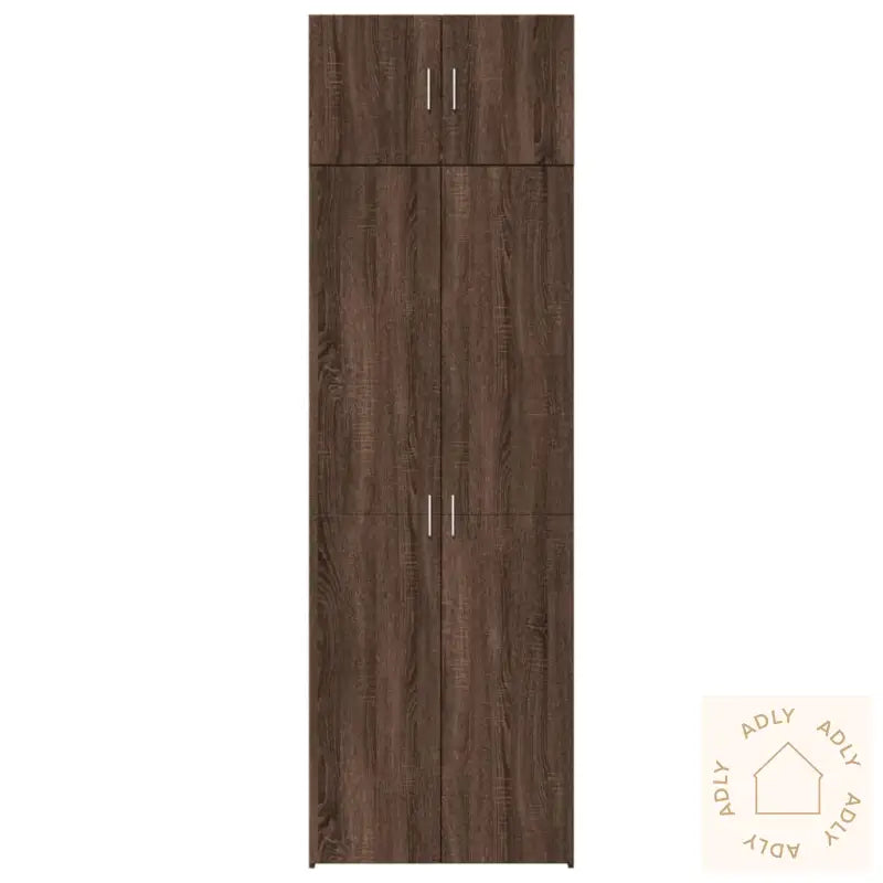 Oppbevaringsskap Brun Eik 70X42,5X225 Cm Konstruert Tre