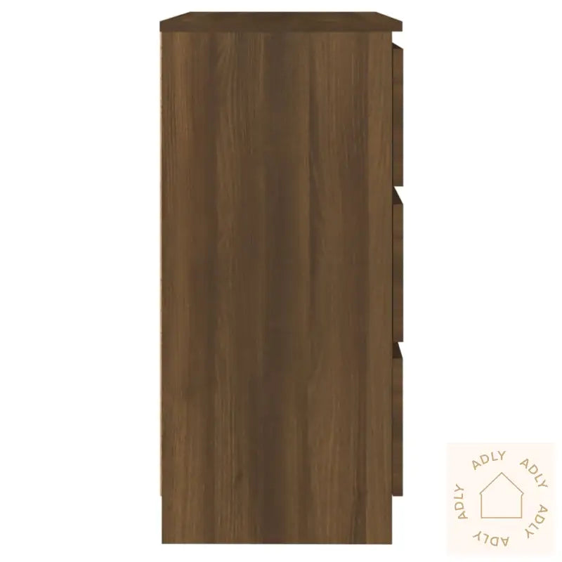 Skjenk Brun Eik 60X35X76 Cm Konstruert Tre