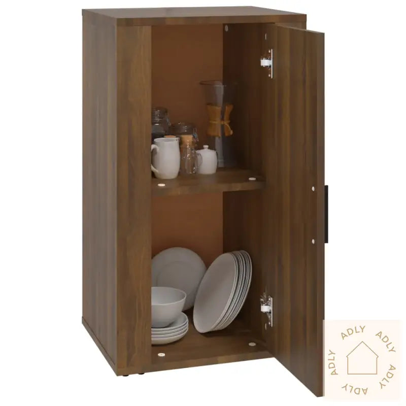 Skjenk Brun Eik 40X33X70 Cm Konstruert Tre