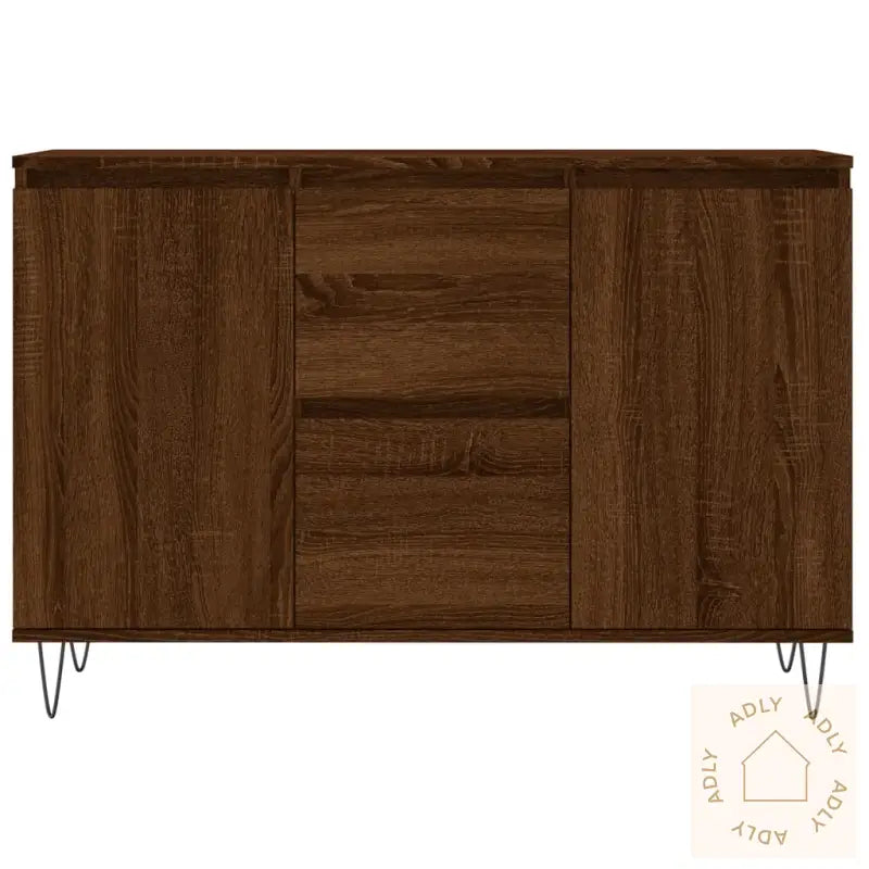 Skjenk Brun Eik 104X35X70 Cm Konstruert Tre