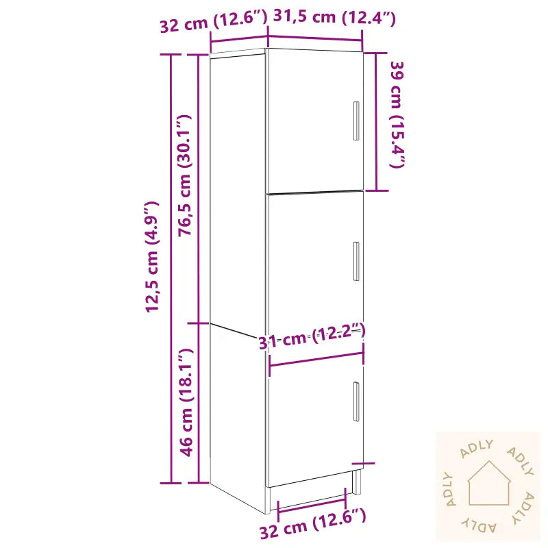Brun Sideboard Slitt Tre Trefiner Kompakt Brun Sideboard