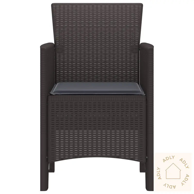 Hagemøbler Med Puter 2 Stk Brun Poly Rattan