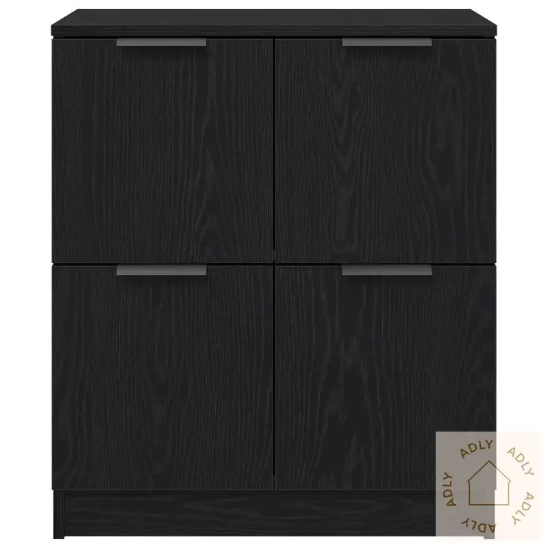 Svart Eike Sideboard - 60 X 30 X 70 Cm - Laget Av Konstruert Tre