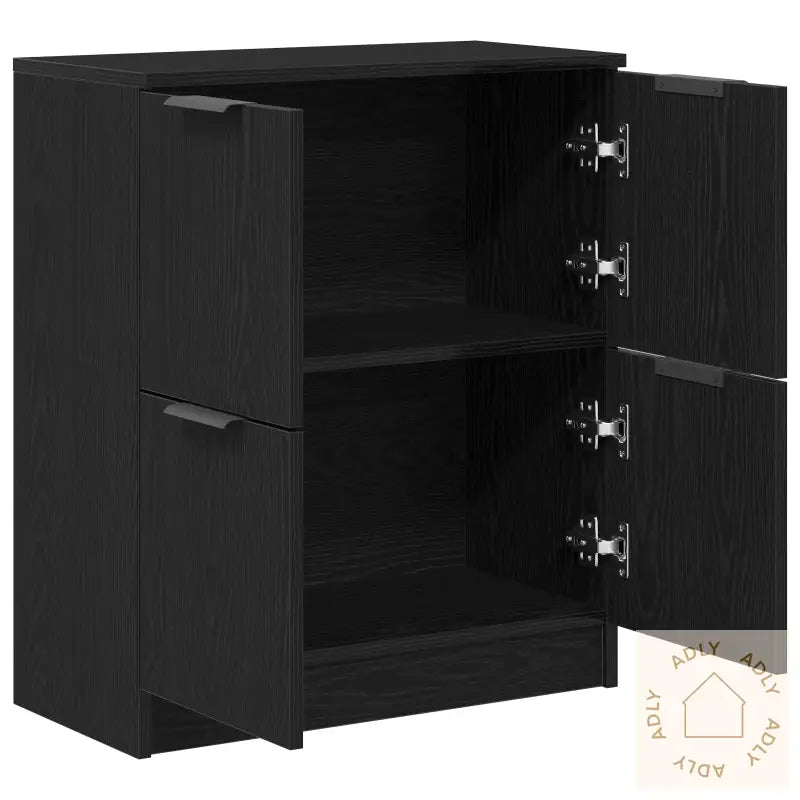 Svart Eike Sideboard - 60 X 30 X 70 Cm - Laget Av Konstruert Tre