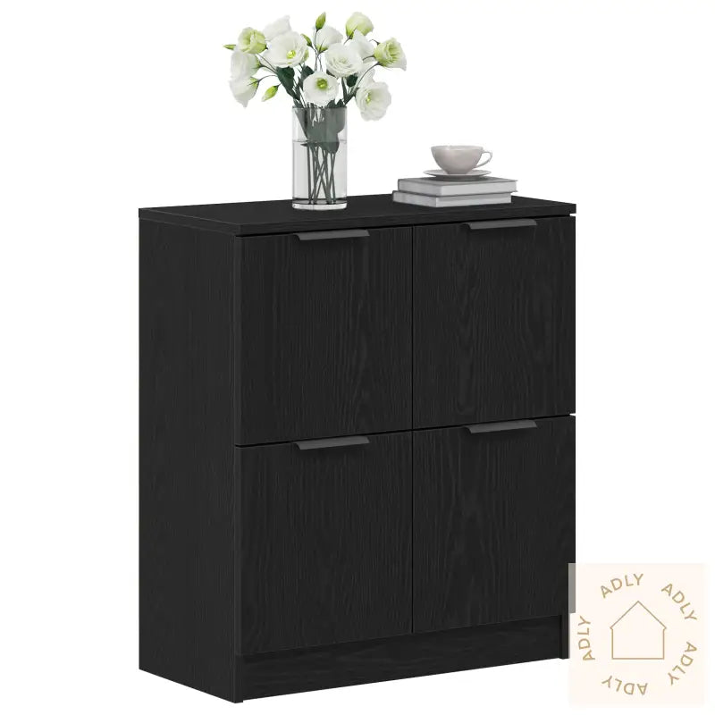 Svart Eike Sideboard - 60 X 30 X 70 Cm - Laget Av Konstruert Tre