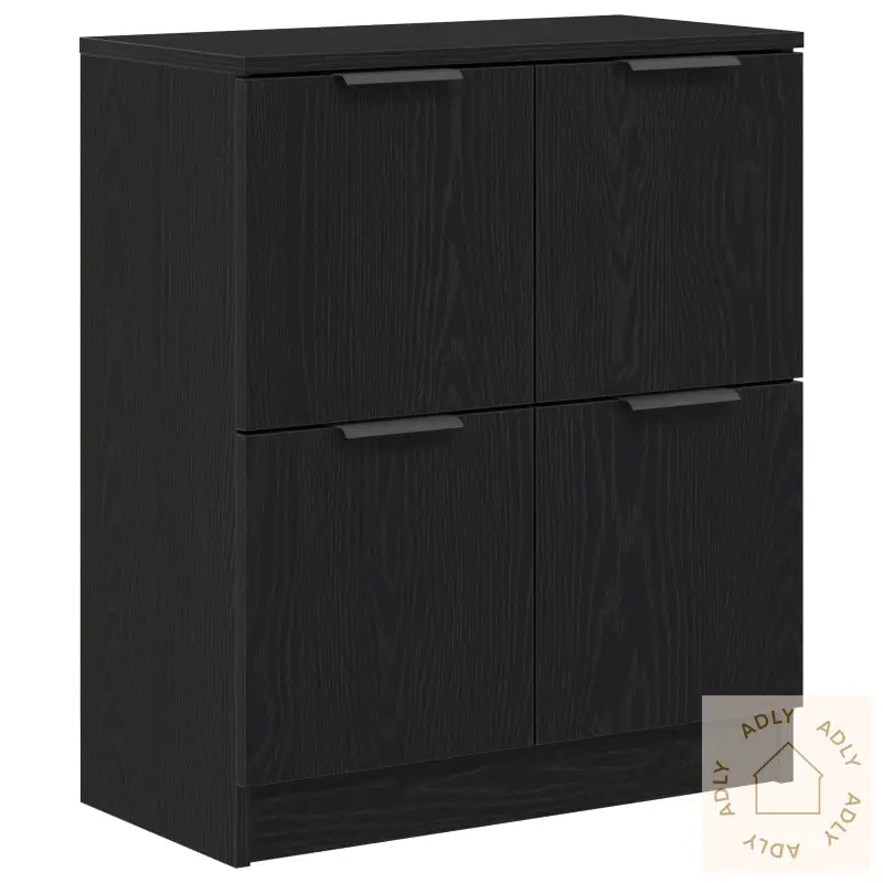 Svart Eike Sideboard - 60 X 30 X 70 Cm - Laget Av Konstruert Tre