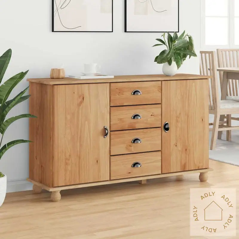 Skap &quot;Askim&quot; 133,5X40X79 Cm Massivt Furutre