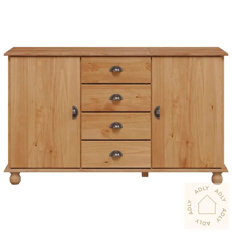 Skap &quot;Askim&quot; 133,5X40X79 Cm Massivt Furutre