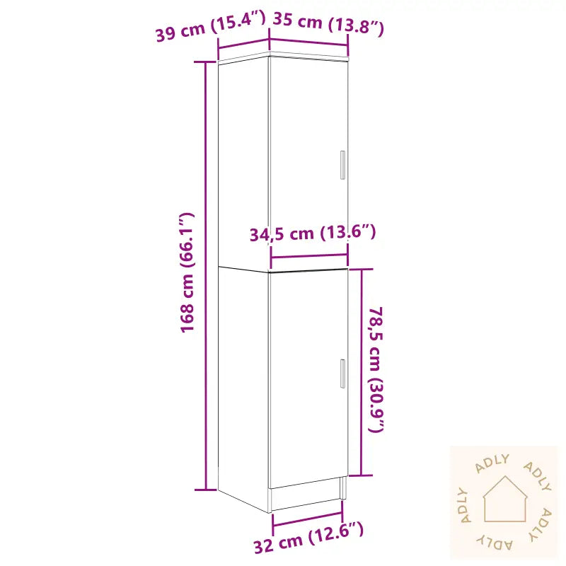 Buffet Cabinet Betonggrå Mdf Med Betongeffekt Laminat Standard