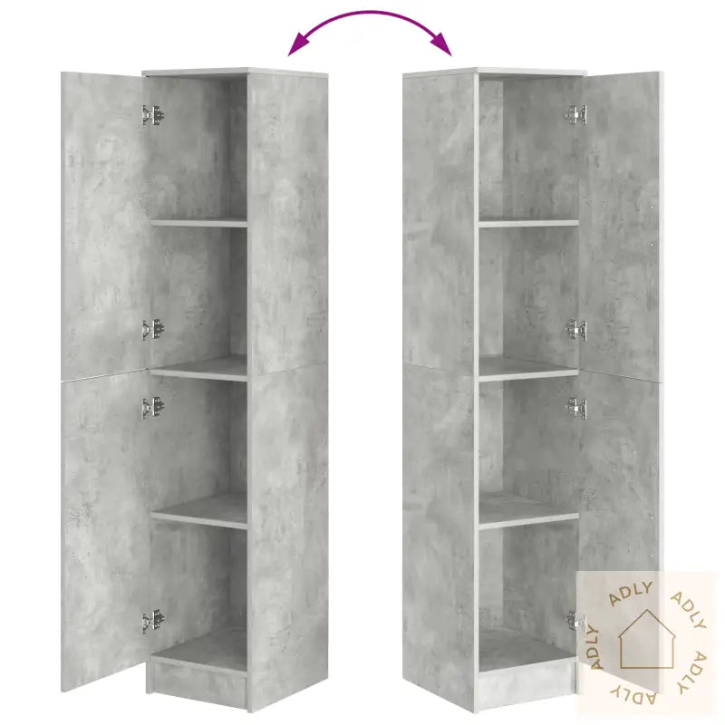 Buffet Cabinet Betonggrå Mdf Med Betongeffekt Laminat Standard