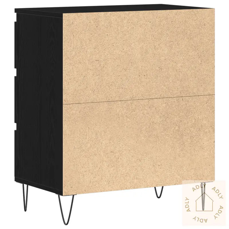 Sideboard Med Skuffer Svart Eik 60X35X70 Cm Ingeniørtre