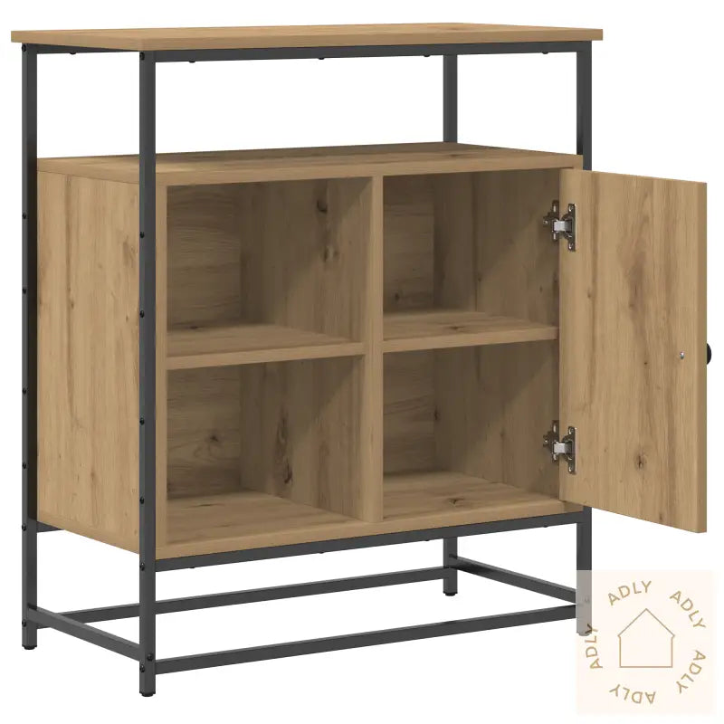 Skap Artisan Eik 69X35X80 Cm Konstruert Tre Og Stål