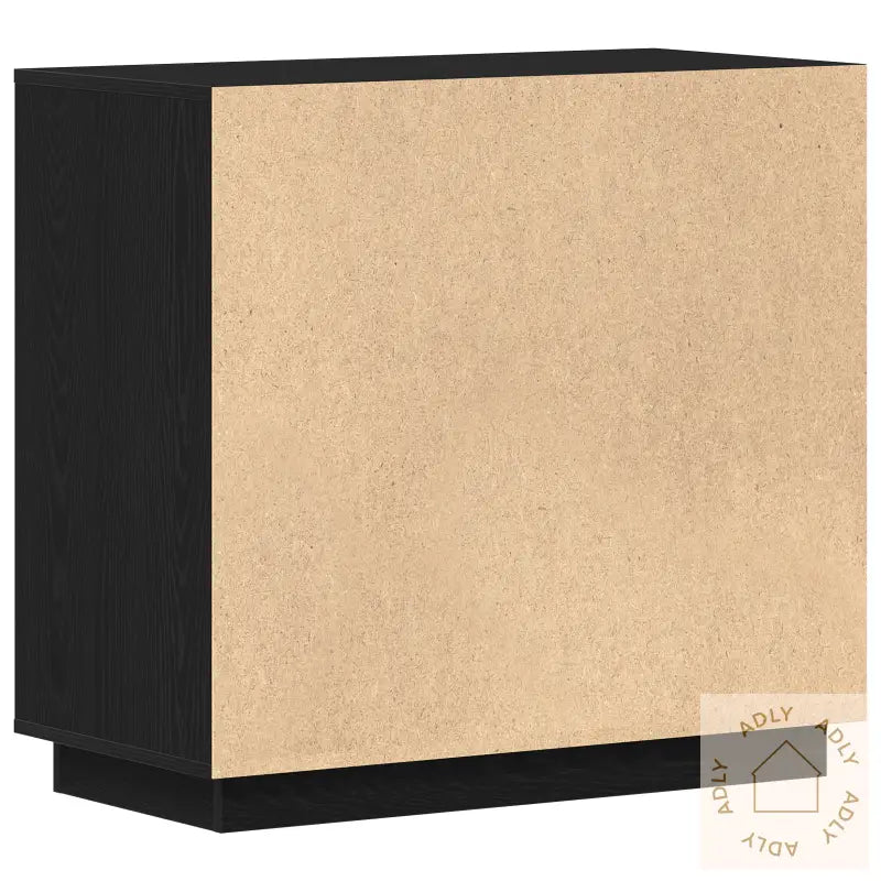Sideboard Svart Eik 80X34X75 Cm Konstruert Tre