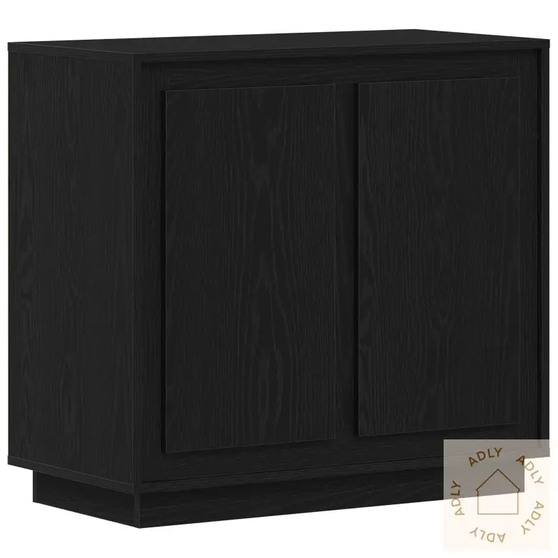 Sideboard Svart Eik 80X34X75 Cm Konstruert Tre