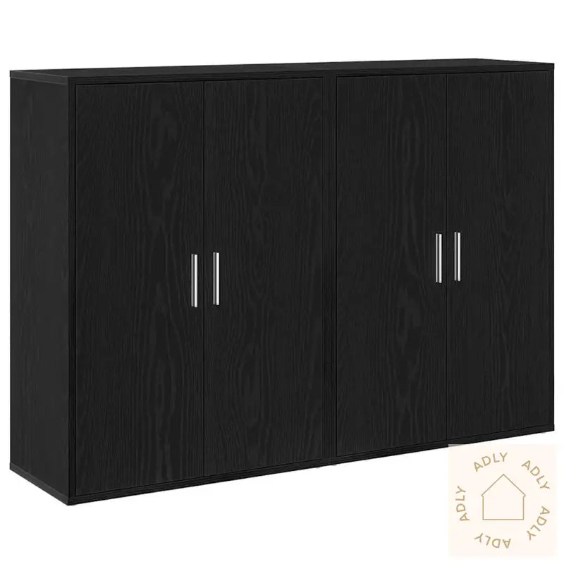 Sideboards 2 Stk I Sort Eik, Mål: 60 X 31 X 84 Cm. Bygget I Tre.