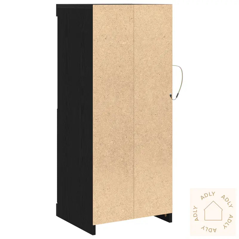 Skap Med Led-Lamper Svart Eik 41X37X100 Cm