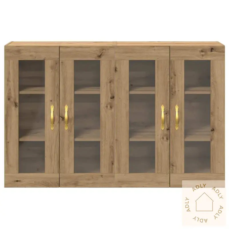 Vegghengte Skap (2 Stk) I Artisan Eik, 69,5 X 34 X 90 Cm. Laget Av Tre.