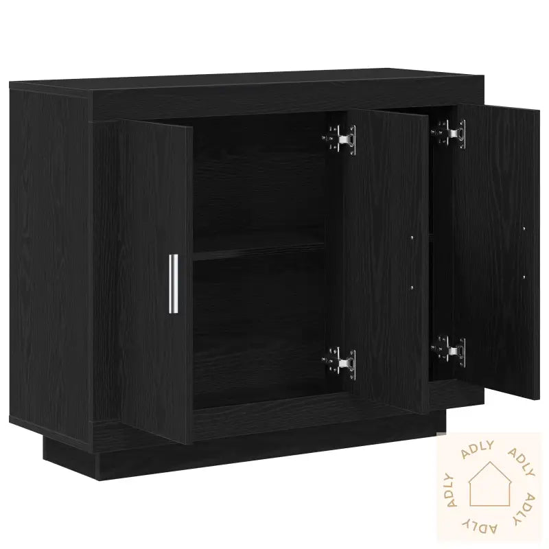 Skap Svart Eik 92X35X75 Cm Konstruert Tre