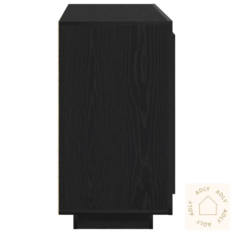 Sideboard Svart Eik 80X40X75 Cm Konstruert Tre