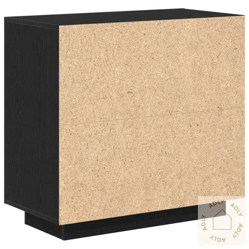 Sideboard Svart Eik 80X40X75 Cm Konstruert Tre