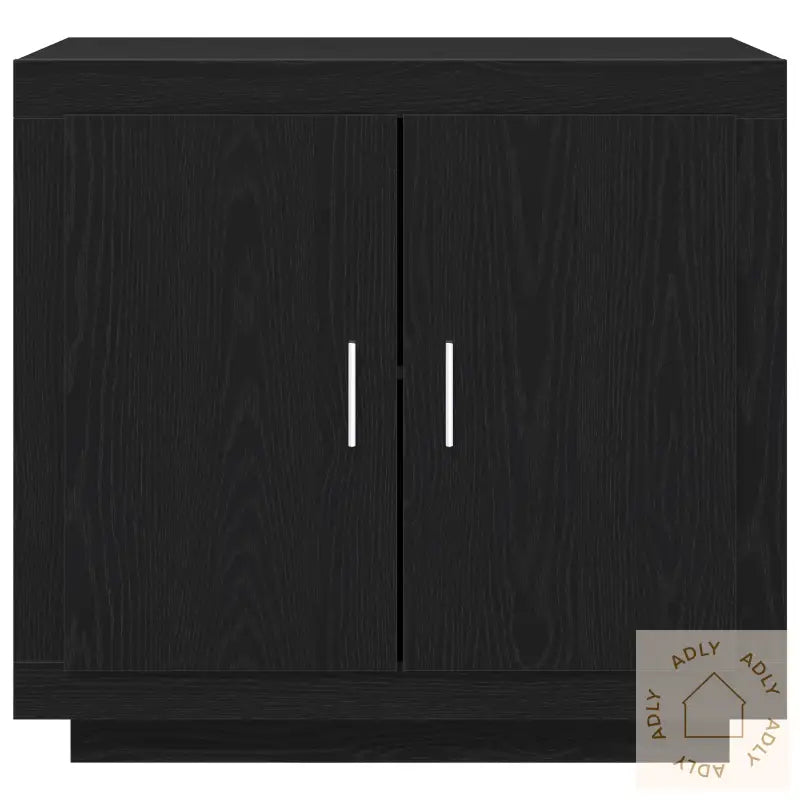 Sideboard Svart Eik 80X40X75 Cm Konstruert Tre